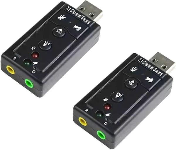 2-pak 7.1 Lydkort Usb Lydkort Eksternt Lydkort Drevfrit Uafhængigt Lydkort Computer Headset Tilbehør