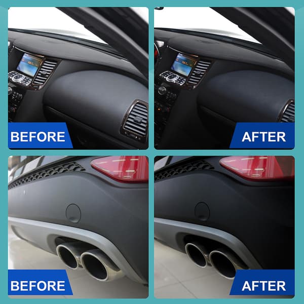 OUHOE Bilplast Refurbisher Dashboard Interiør Støvtett Glansfull Plast 2pcs