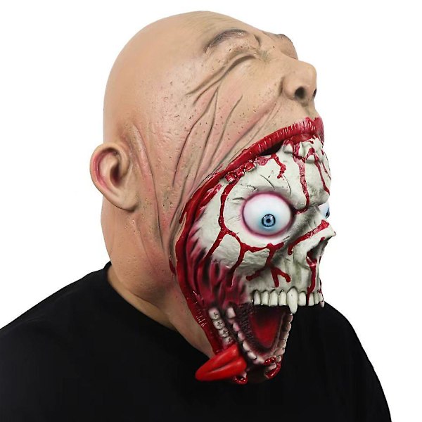 Halloween Djevel Zombie Skrekkmaske Cosplay Festrekvisitter Skumle Lateksmasker