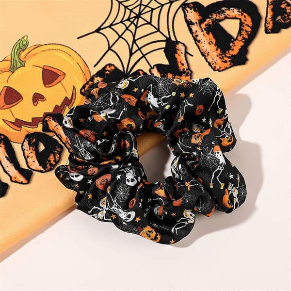 Halloween Hårstrikker Elastiske Sateng Hårbånd Hestehaleholdere Hårbånd Halloween Tilbehør for Kvinner Jenter 5 5