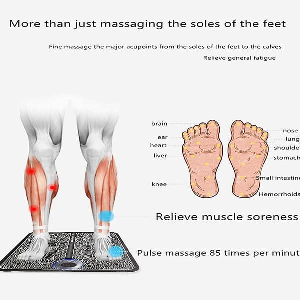 Ems Fodmassagemåtte Pad Benomformning Blod Muskelcirkulation Smertelindring