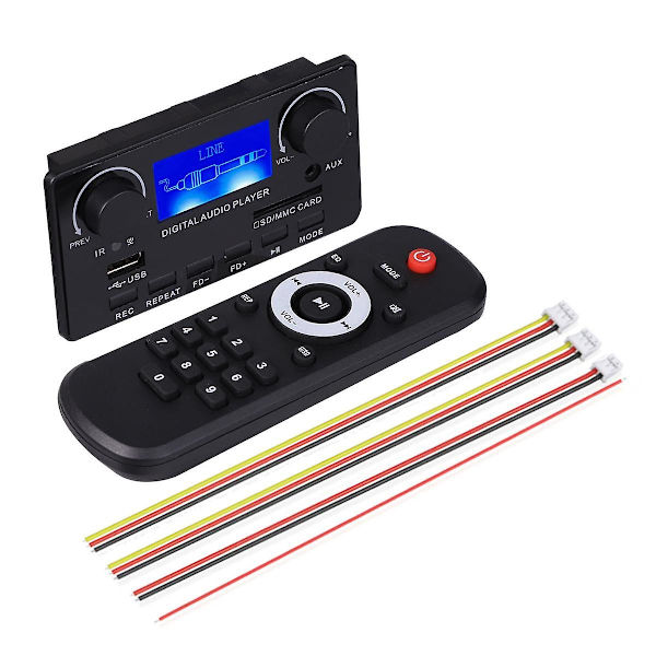 Bluetooth 5.0 MP3 Dekoderkort Støtter Håndfri Optagelse FM DC 12V MP3 WMA WAV APE FLAC Lyd Am