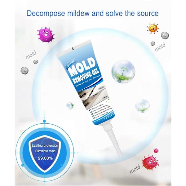 1-3 stk. Mould Magic Extreme gel formel 120g tube til vandhaner, vaske, fugemasse, vinduer 2pcs