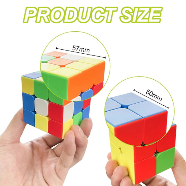 Taikakuutio 3x3x3 + 2x2x2, Värillinen Kuutio Taikakuutio, Taikakuutio Aloittelijoille ja Kokeneille Käyttäjille