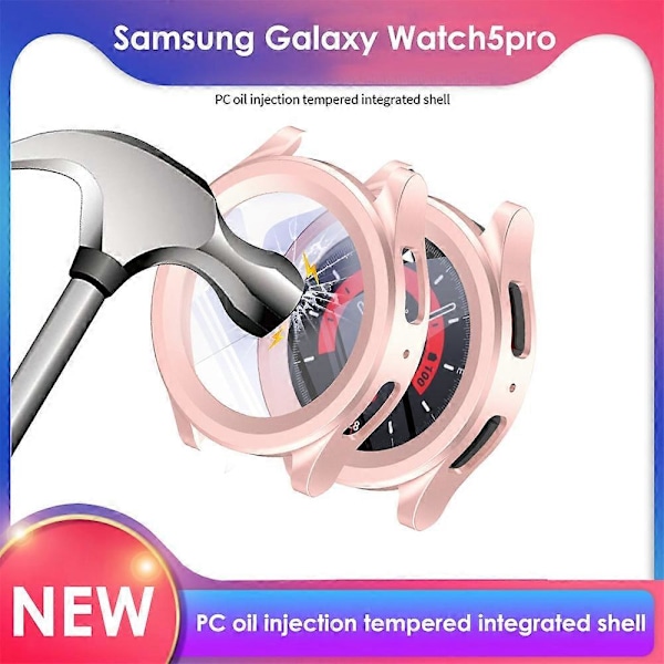 Beskyttelsesetui til Galaxy Watch 5 Pro Beskyttelsesdæksel til Samsung Galaxy Watch5 Pros 45mm white