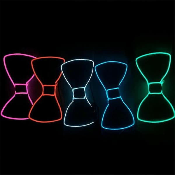 Modemand LED EL Wire Sløjfe til Hals Luminous Flash til Klub Festivalfester (Blå)