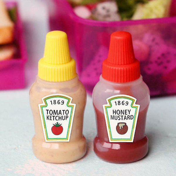 2x Mini Tomat Ketchup Flaska Bärbar Sås Salladsflaska Dressing Camp