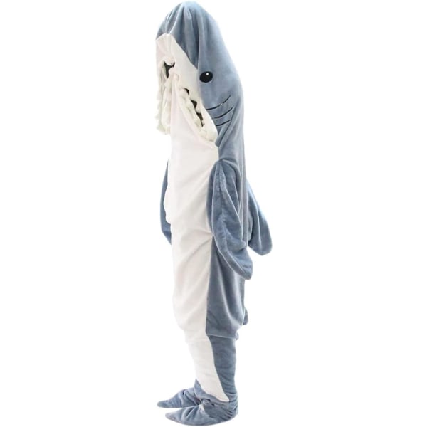 Shark Blanket Hoodie Mysig bärbar fleece-plädfilt S