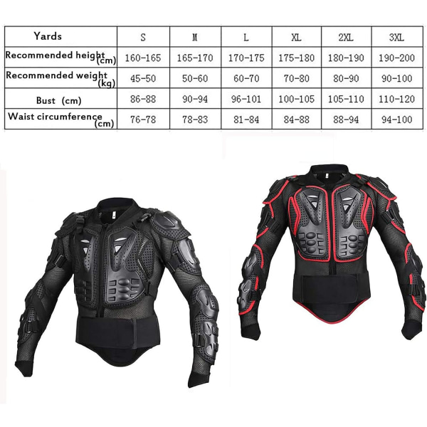 Motocross skyddskläder för män eller kvinnor och ventilerande väst black red S
