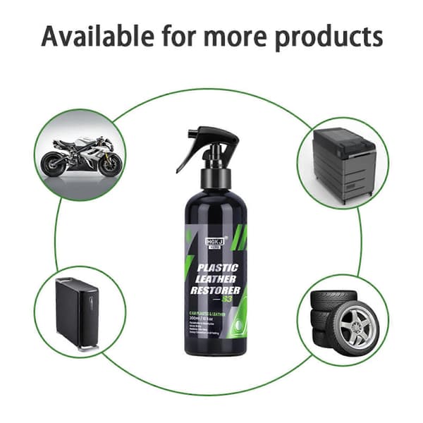 Bil Plast Restaureringspolish Læderrenser Spray Tilbage Til Sort Glans 50ml/100ml Indvendig Plast Renovator Bil Tilbehør 100ml