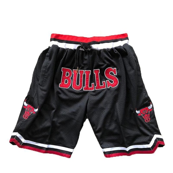 Bulls Basket Broderade Shorts Basket Sports Shorts Black L