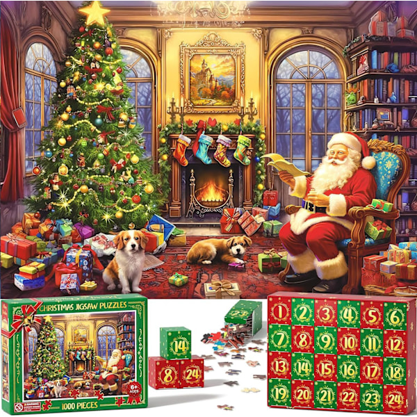 Gränsöverskridande Adventskalender 24 Dagar Julnedräkningskalender Thanksgiving Julgåva 2023 Julpussel c