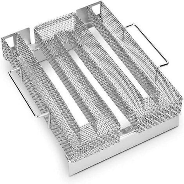 Kalkstein røyker i rustfritt stål, skala røyker kald røykgenerator, matrøyker, kjøttrøyker for ballgrill, grill, røyker, røyker (22,5 x 17,5 x 4,5 cm