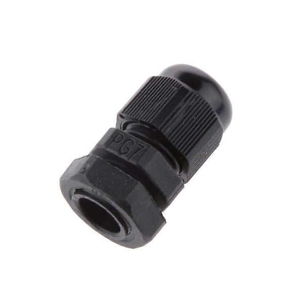 20 stk. Mini PG7 Sort Plastik IP68 Vandtæt Kabelgennemføring 3-6,5 mm