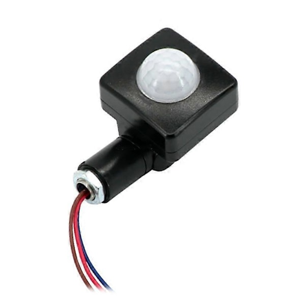 Bevægelsessensor Mini Menneskekrop Infrarød Sensor Ultra-tynd Infrarød Krops Sensor Switch LED Overlyss PIR Bevægelsessensor black 12mm