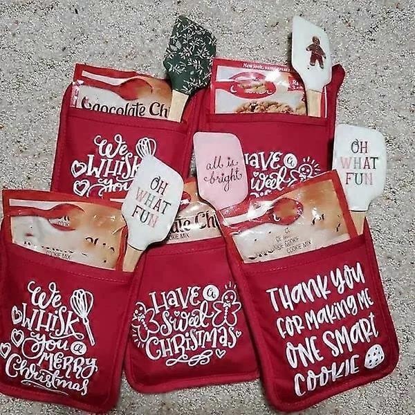 6-pack Julgryta Ställ Bakset, Julugnsvantar Ornament, Julgryta style 3
