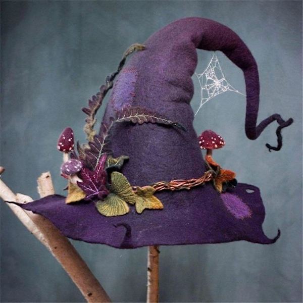 Halloween Party Filt Heks Hat Justerbar Party Heks Hat Cosplay Prop Hot style 2