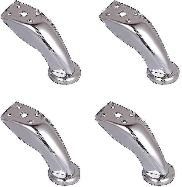 Tykke Sofabein i Rustfritt Stål, 4 Stykker Møbelbein, Krombein, Møbelskap Seng Sofabein, Kompatibel med Sofaer, Stoler, Krakk, Skap