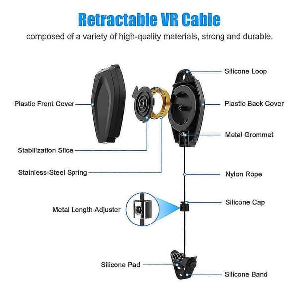VR-kabelstyringssystem Takskive for Oculus Quest 2/rift Link Cable VR