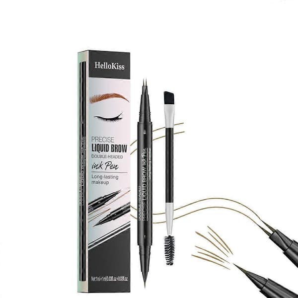 Trailott Eyebrow Pen, Hellokiss Flytande Eyebrow Pen, Microblading Eyebrow Pencil light brown