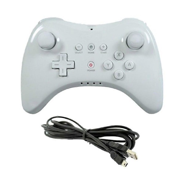 Trådløs Classic Pro Controller Joystick Gamepad med USB-kabel for Nintendo black