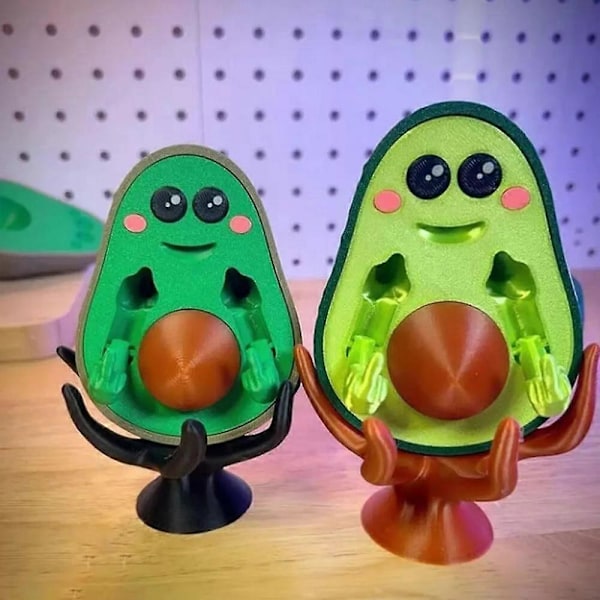 3D-Printet FCK-You-Cado, 3D-Printet Dårlig Avocado, Printet Langfinger Statue light green
