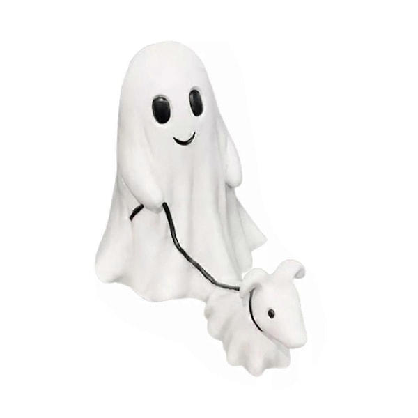 Goblin And Ghoul Ghost Walking Dog,Spooky Ghost Dog Halloween Figurine