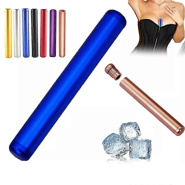 Bodice Chiller Tube, Bodice Chiller Korsett Kjøler, Rustfritt Stål Lommeflaske silver