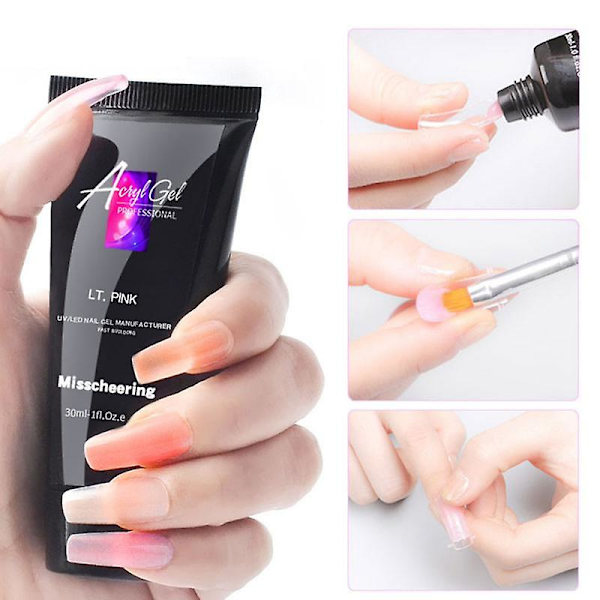 30ml nagelgel nagelkonst transparent kamouflagefärg fiberglas hård gelé