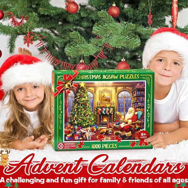 Gränsöverskridande Adventskalender 24 Dagar Julnedräkningskalender Thanksgiving Julgåva 2023 Julpussel c