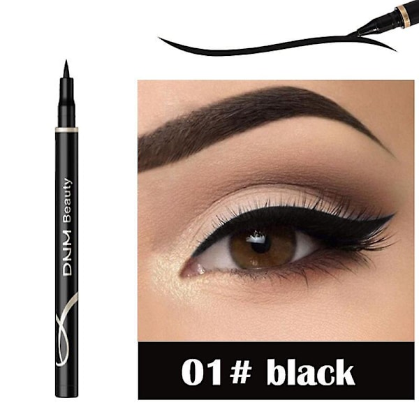 12 farger eyeliner penn, sjarmerende matt, vanntett, langvarig, ikke-blomstrende katteøye light  coffe