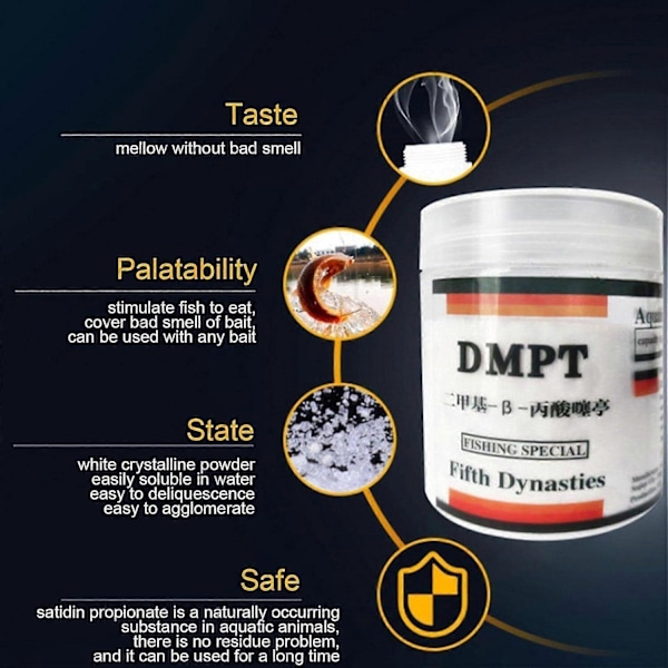 1-3X DMPT Karp-Attraktiivi DMPT Kalastussyötti Lisäainejauhe Bassoille ja Taimenille 2pcs