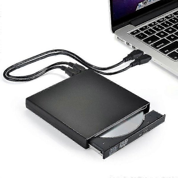 USB Extern CD/VCD/DVD-spelare Optisk Enhet Skrivare för PC Dator black