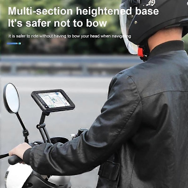 Vanntett Motorsykkel Sykkel Mobiltelefonholder Støtte Universal Sykkel GPS 360° Justerbar Motorsykkel Mobiltelefonholder For Iphone Samsung Xiaomi
