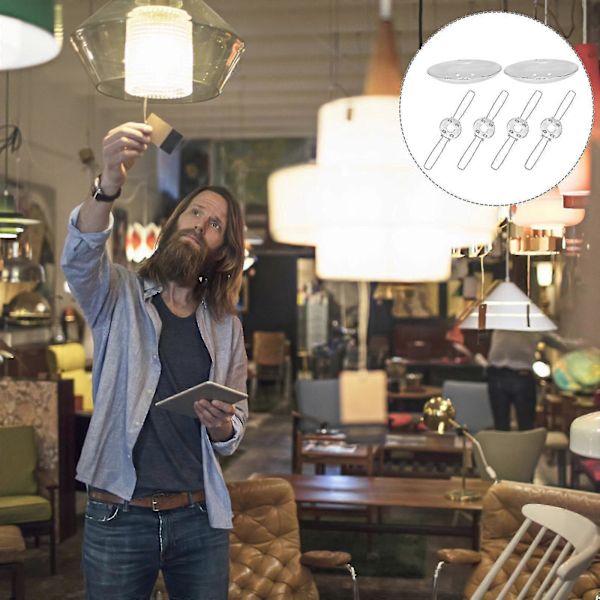 1 set Lampskärm Fjäderklämmor Bordlampa Lampskärm Platta DIY Lampskärm Tillbehör