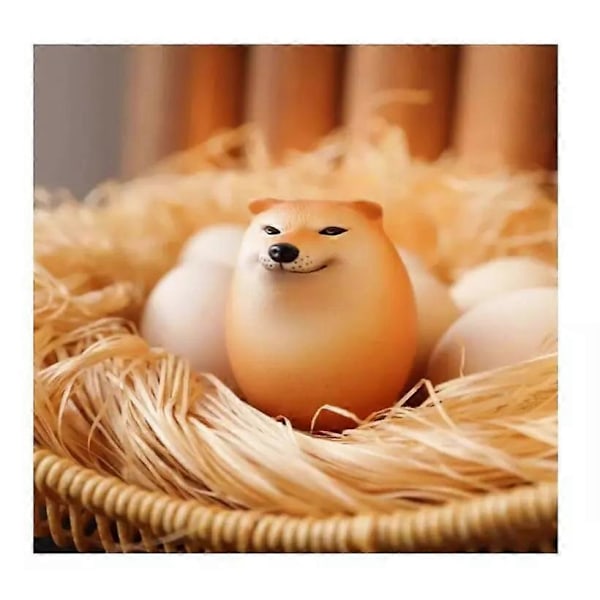 Shibako Hund Squishy Ägg, Långsamt Stigande Squishy Fidget Stressavlastande Leksaker för Arbete 3pcs