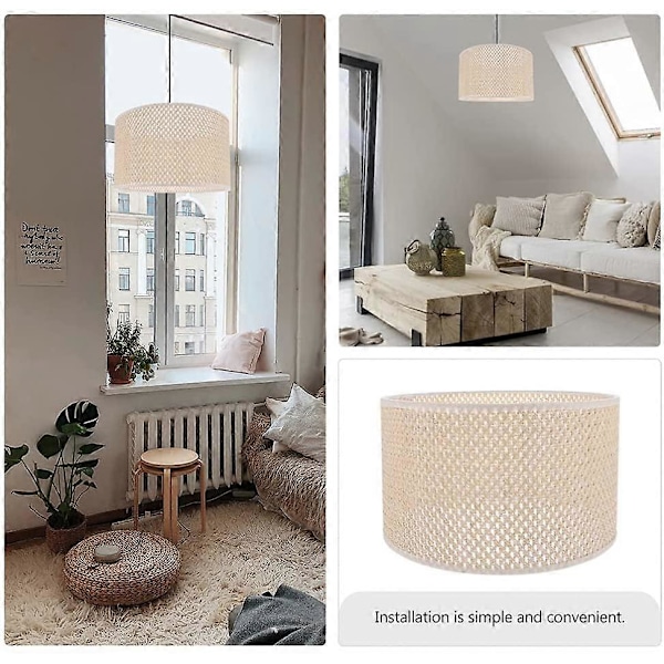 Trumlampa Skärm Tak Burlap Lampskärmar Medium Lampskärmar Hårdryggad Lampskärm Chandelier Lampskärmar Moderna Lampskärmar Vågskärm