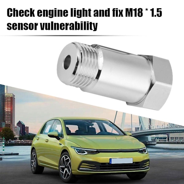 M18x1.5 Oxygen O2 Sensor Adapter Converter Bil Cel Dtc Fix Check Engine Light Eliminator O2 Forlænger