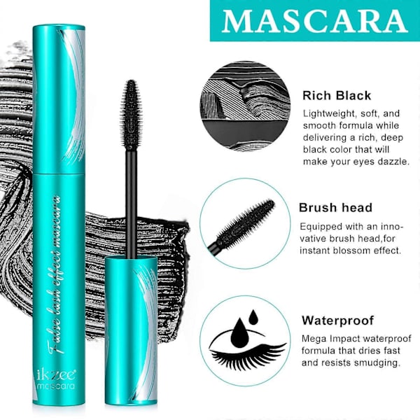 Mascara Liquid Lash Extensions Mascara, Tekee Ripsistä Paksummat ja Ohuehkot, Vedenkestävä ja Hikoilunkestävä 2pcs