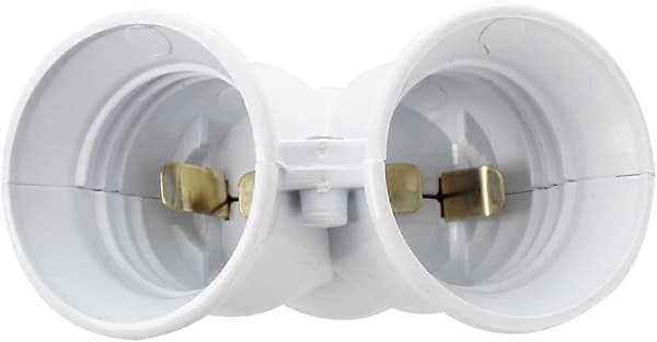5 x Dobbel pæreadapter LED-lampe samme E27 sokkel