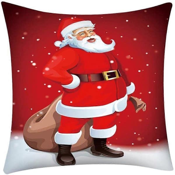 Coversolate Pute- og Dekorputer 45x45 Juler, Sett med 4 Bomullslin Puter Dekorative Putetrekk for Sofa