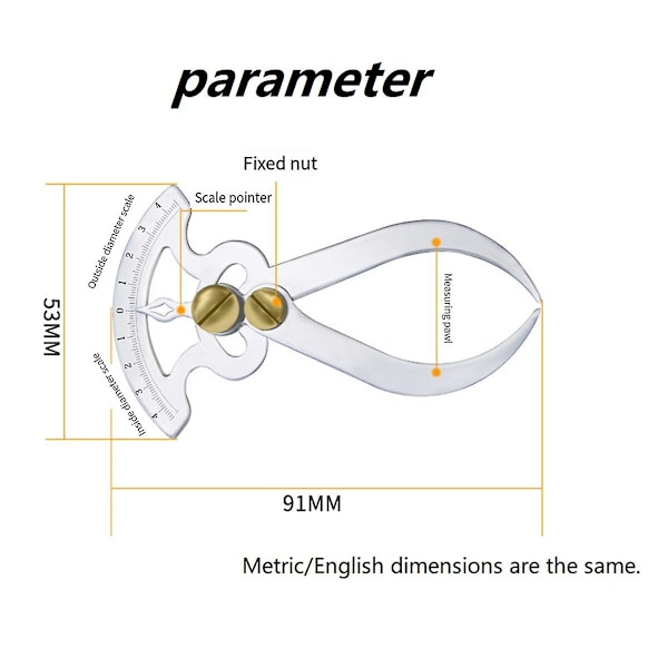 Tum-klarhetsmätare 3 Mätare Tjocklek Väggtjocklek Mätmätare Inre och Yttre Diameter C