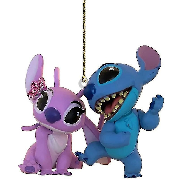 2D Akrylplatta Disney Stitch Juldekoration Anime Figurmodell Märkesjulgranshänge Bilhänge Rumdekorationer1 st-30