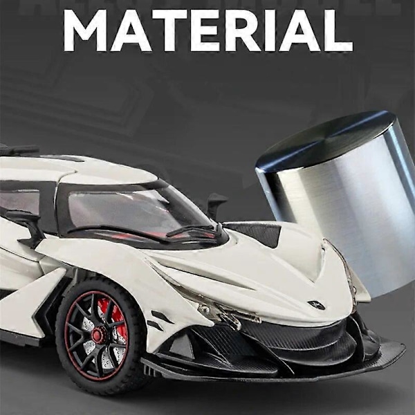 1:24 Apollo IE Intensa Emozione Legering Sportsvogn Model Diecast Metal Racing Superbil Model Simuleret Lyd Lys Børns Legetøj Gave ie red
