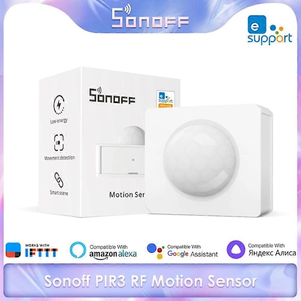 SONOFF PIR3 RF Rörelsedetektor 433Mhz Via Ewelink APP Fjärrkontroll Alarm motion sensor base