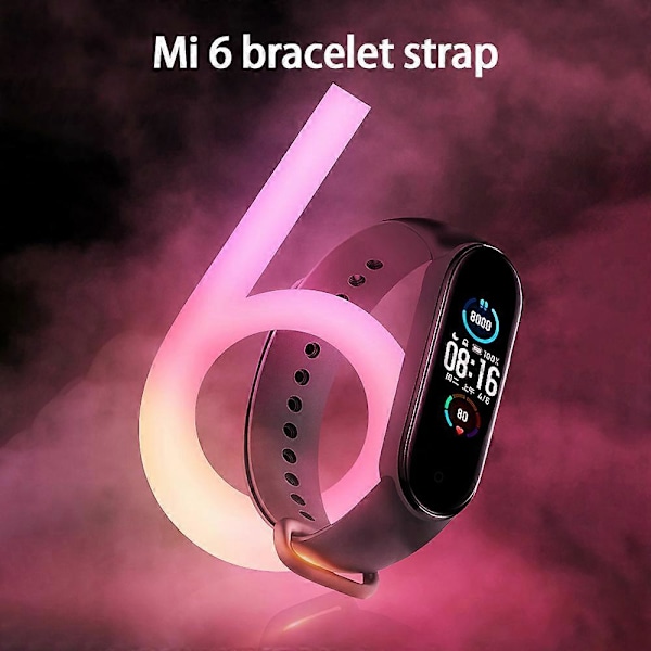 Urremme til Mi Band 6 Armbånd Silikon Håndled Miband 6 Udskiftning wine red