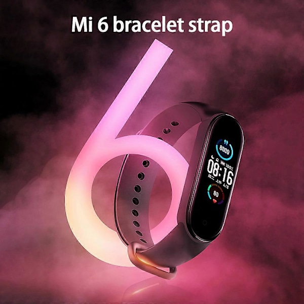 Urremmer for Mi Band 6 Armbånd Silikon Wrist Miband 6 Utbytting red