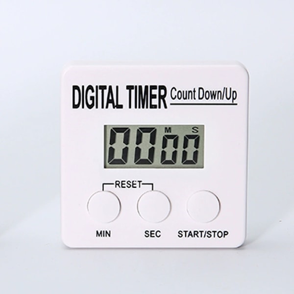 Køkken bage timer stander eller clips elektronisk timer med magnet white