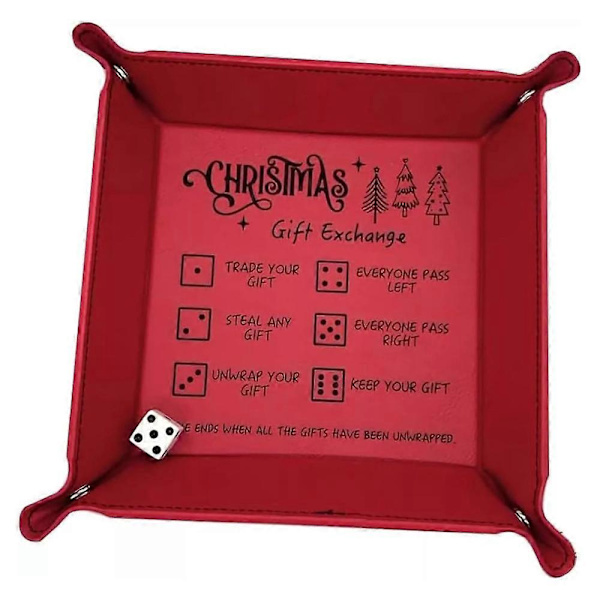 Julspelstarningbricka för julklappsutbyte - Rolig spelbricka för julklappsutbyte red