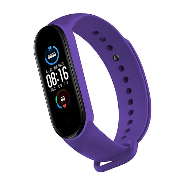 Multi-farvet armbånd til Xiaomi Mi Band 6 bærbar åndbar urrem starrysky purple